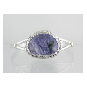 Sterling Silver Charoite Bracelet (BR4823) Sterling Silver Charoite Bracelet (BR4823)