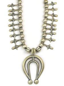 Sterling Silver Squash Blossom Necklace - Carol Begay Sterling Silver Squash Blossom Necklace - Carol Begay