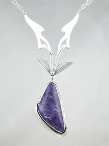 Natural High Grade Charoite Gem Necklace
