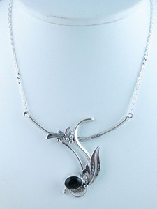 Sterling Silver Onyx Necklace Sterling Silver Onyx Necklace