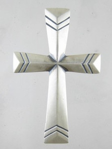 Sterling Silver Cross Pendant Extra Large - Linda Marble