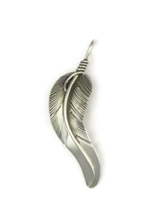 Sterling Silver Feather Pendant by Lena Platero (PD4200)