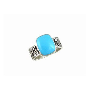 Sterling Silver Sleeping Beauty Turquoise Ring Size 7 1/2 (RG0850-S7.5) Sterling Silver Sleeping Beauty Turquoise Ring Size 7 1/2 (RG0850-S7.5)
