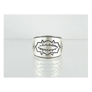 Hand Stamped Sterling Silver Ring Size 6 1/4