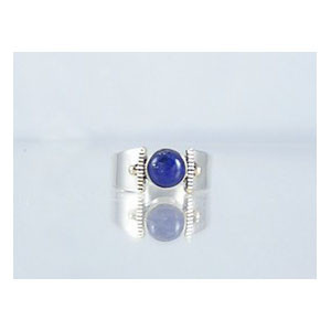 14k Gold & Silver Lapis Ring Size 8