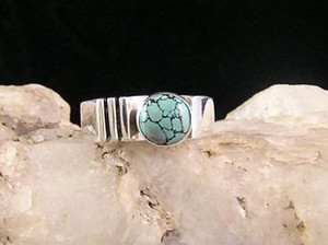 Spiderweb Turquoise & Silver Ring Size 8 3/4 Spiderweb Turquoise & Silver Ring Size 8 3/4