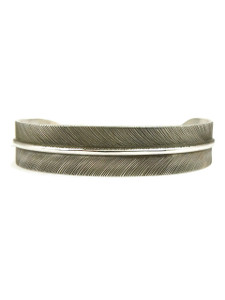 Sterling Silver Feather Bracelet 1/2" by Lena Platero (BR6104) Sterling Silver Feather Bracelet 1/2" by Lena Platero (BR6104)