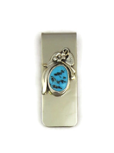Native American Navajo Turquoise /& Sterling Silver Money Clip