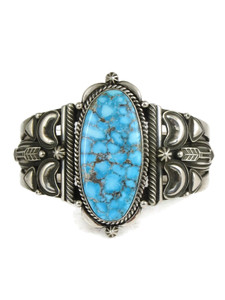 Kingman Turquoise Cuff Bracelet by Derrick Gordon (BR6208) Kingman Turquoise Cuff Bracelet by Derrick Gordon (BR6208)