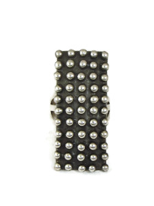 Long Silver Bead Ring Size 7 1/2 by Ronnie Willie (RG5069-7.5) Long Silver Bead Ring Size 7 1/2 by Ronnie Willie (RG5069-7.5)