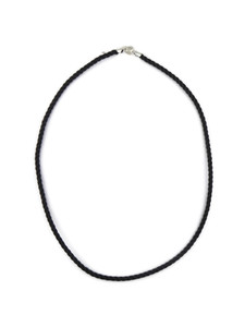 Black Rayon Twist Cord Necklace 18" (RNK2-18)