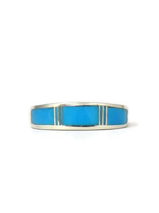 Turquoise Inlay Band Ring Size 6 (RG4561) 
