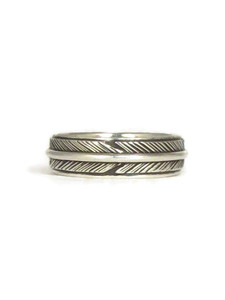Silver Feather Band Ring Size 11 (RG8300-S11)