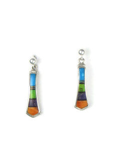 Multi Gemstone Inlay Earrings by Julius Burbank (ER5667) Multi Gemstone Inlay Earrings by Julius Burbank (ER5667)