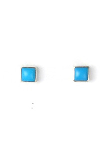Sleeping Beauty Turquoise Square Stud Earrings (ER5684) Sleeping Beauty Turquoise Square Stud Earrings (ER5684)