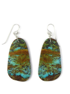Turquoise Slab Earrings by Ronald Chavez (ER5707) Turquoise Slab Earrings by Ronald Chavez (ER5707)