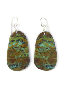 Turquoise Slab Earrings by Ronald Chavez (ER5708) Turquoise Slab Earrings by Ronald Chavez (ER5708)