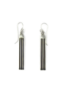 Silver Channel Earrings 2" by Francis Jones (ER5737)
