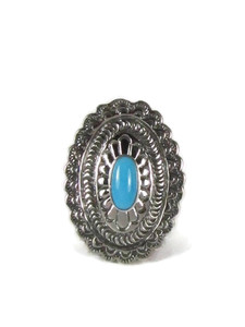 Sleeping Beauty Turquoise Concho Ring Size 7 (RG6023-S7)