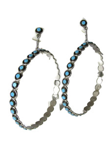 Large Turquoise Loop Earrings by Iva Booqua (ER6096) 