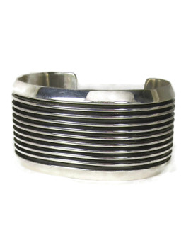 Silver Channel Cuff Bracelet 1 1/4