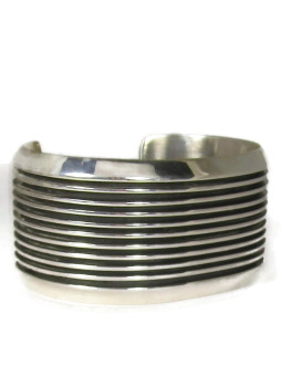Silver Channel Cuff Bracelet 1 1/4