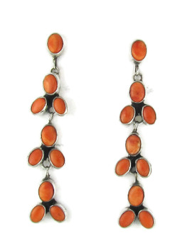 oyster swing earrings② Spiny Oyster Shell Dangle Earrings by Linda Yazzie (ER8357)