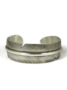 Sterling Silver Feather Bracelet 3/4