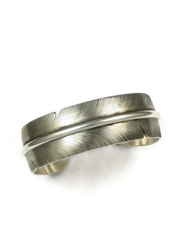NAVAJO FEATHER SILVER BANGLE 最終値下げ Vintage Silver Navajo