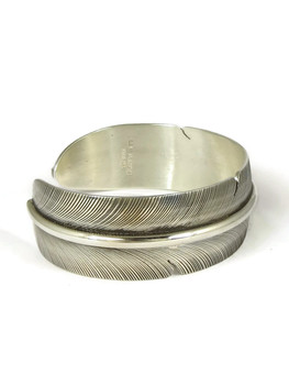 Sterling Silver Feather Bracelet 3/4