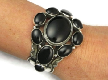 Dainty black onyx bracelet