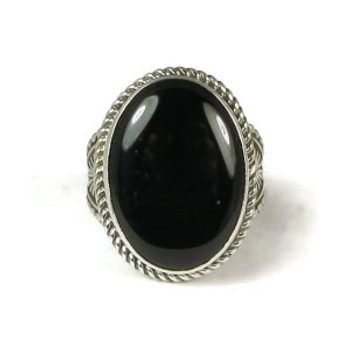 silver onyx ring
