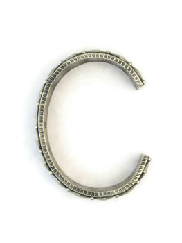 Silver Tufa Cast Bracelet by Ernest Rangel (BR5586) - Southwest