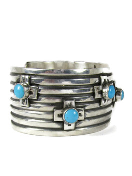 Sleeping Beauty Turquoise Cross Bracelet by Andy Cadman (BR6587)