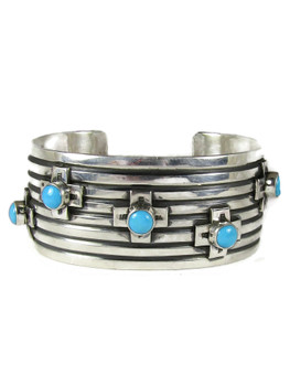 Sleeping Beauty Turquoise Cross Bracelet by Andy Cadman (BR6587)