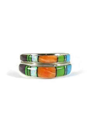 Multi Gemstone Inlay Stack Ring Size 5 (RG8001)