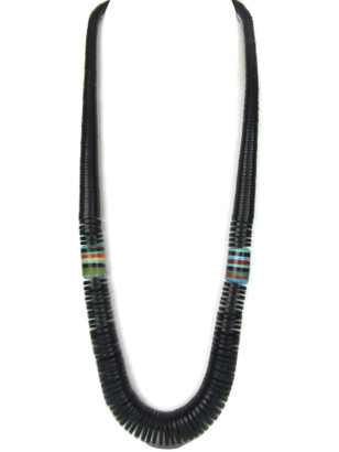 アクセサリー santaku gemstone necklace blown Jet Heishi & Gemstone Necklace 30