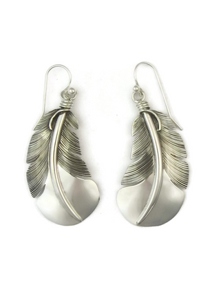 Sterling Silver Feather Earrings - The Richard Harvey Collection