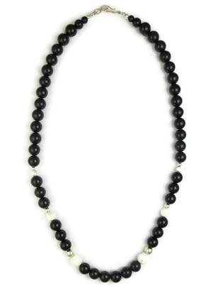 LADIES ZOE B. 14K YELLOW GOLD BLACK ONYX BEADED STRAND TOGGLE NECKLACE –  Sumpters Jewelry