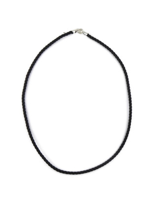 Braided Satin Nylon Cord Necklace - Black 5mm Cord 18