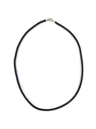 Black Rayon Twist Cord Necklace 18 (RNK2-18)