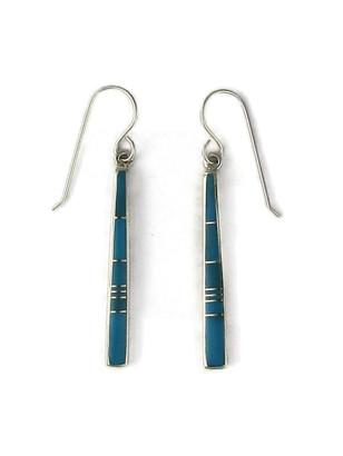 Turquoise Inlay Earrings by Rick Tobias (ER5976)