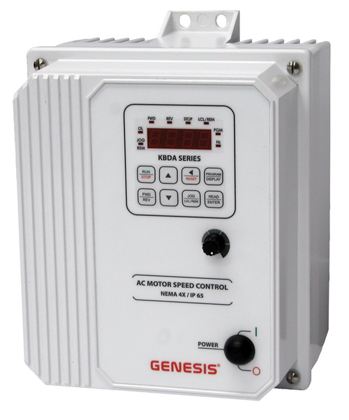 KBDA-48 White (9662), Digital AC Drives, Nema 4x Inverter 5 HP, 460 Vac 3-Phase Input, 460 Vac 3-Phase Output, Nema 4x Enclosure, Variable Frequency Drives