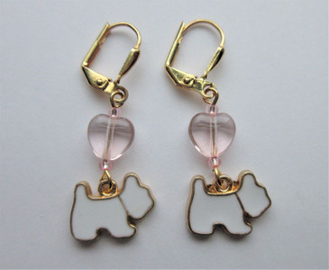 Westie Dog Earrings