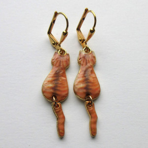 Orange Tabby Cat earrings