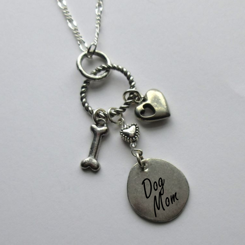 Dog Mom Necklace, a perfect gift for dog lovers
