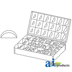 AWK250Woodruff Key Assortment, 250 Pc. AWK250