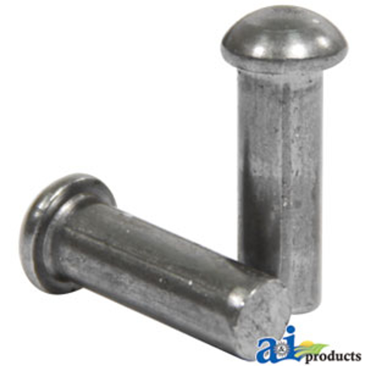 1/8 x .187 (.078-.109) Brazier Head Drive Pin Rivet Aluminium with  Stainless Steel 302 Pin