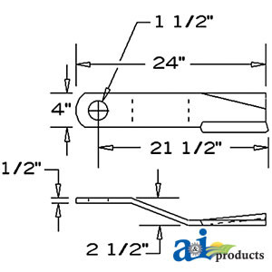 A78494BHBlade, Rotary Cutter, CW, Lift A78494BH