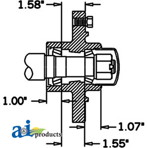 AHS276066Hub & Spindle Assy. (6 Bolt) AHS276066